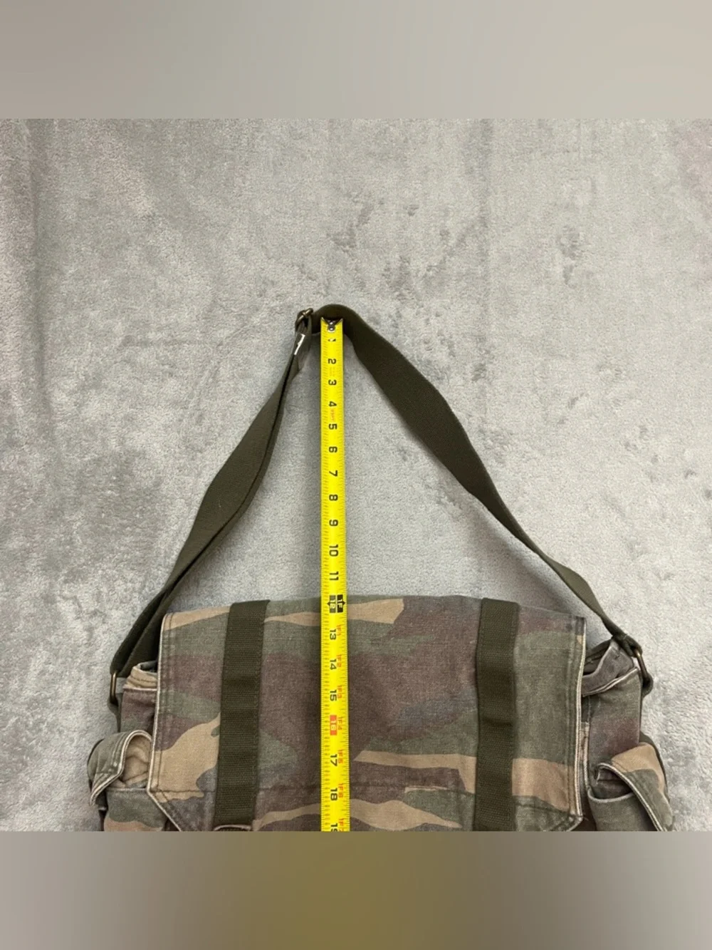Old Navy Camo Messenger Bag Satchel Vintage 90s Woodland Y2K